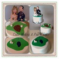 golf themed wedding cake
