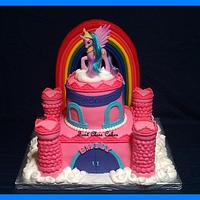 My Little Pony Princess Celestia Castle Cake