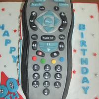 TV remote control 60th cake 
