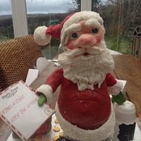 Standing santa cake