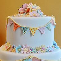 Bunting Wedding Cake