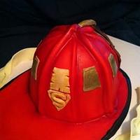 Fireman Helmet Cake
