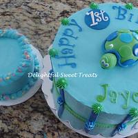 1st Birthday Turtle cake