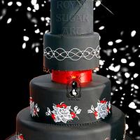 Black&Red Wedding Cake