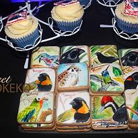 Cuban Birds Hand-Painted Cookies