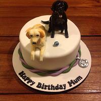 Labrador dog cake