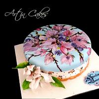 Magnolias Gift Box cake