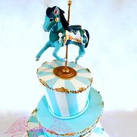 Boy themed Carousel cake