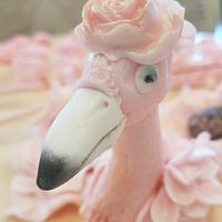 Posh flamingo cake