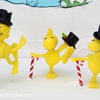 Snoopy and Woodstock dance in the snow PLUS how to make a Chocit Top Hat