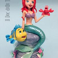 Ariel the little mermaid cake topper
