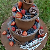 Indugent 50th birthday chocolate cake