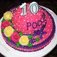 Ladies Hat 10th Birthday Cake
