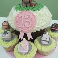 Cute pony cupcake and giant cupcakes collection