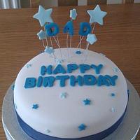 Blue star cake