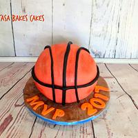 Dirty basketball ball cake