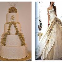 Wedding Gown Inspired Cake