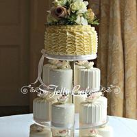 Roses and Ruffles Wedding Cakes