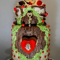 valentine wedding cake