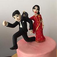 Wedding Cake for a Bengali bride and groom.