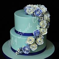 Blue Rose cake