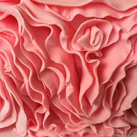 1st birthday pink ruffle rose