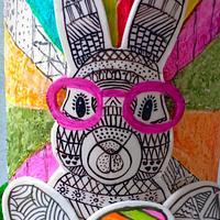 Doodled Easter Bunny