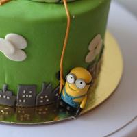 Birthday minion cake