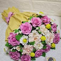 Flower bouquet cake
