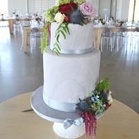 Grey Marble Wedding cake