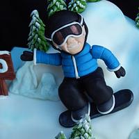 Snowboarders cake