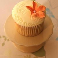 Orange Flower Cupcake