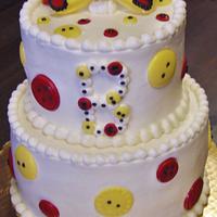 Buttercream Buttons and Bowtie cake