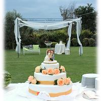 Cake topper "Bride & Groom in Thun style"