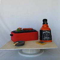 Barbecue & Jack Daniel Cake