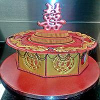 Oriental Wedding Royal iced  Panel Cake