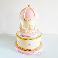 Pink Carousel Cake