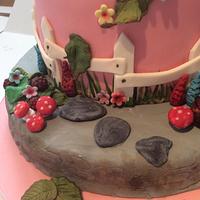 Beatrix potter inspired christening cake