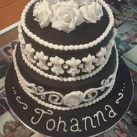 Black and white - cake by Vicky - CakesDecor