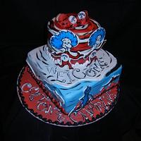 Thing 1 and Thing 2 Baby Shower Cake