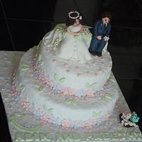 A simple wedding cake