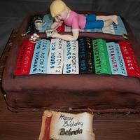 Bookshelf cake