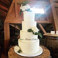 Rustic elegance Wedding cake and cupcakes