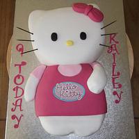 Carved Hello Kitty cake