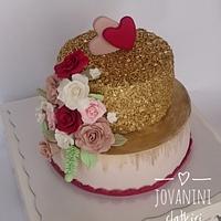 Wedding gold cake