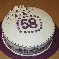 58th Birthday cake