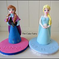 Anna and Elsa toppers- lots of pictures