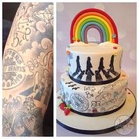 The Beatles Tattoo Cake 