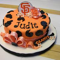 Girly San Francisco Giants Cake
