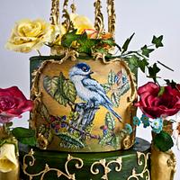Hand painted baroque cake